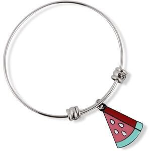 Watermelon Bracelet | Enamel on Metal Charm Fancy Bangle